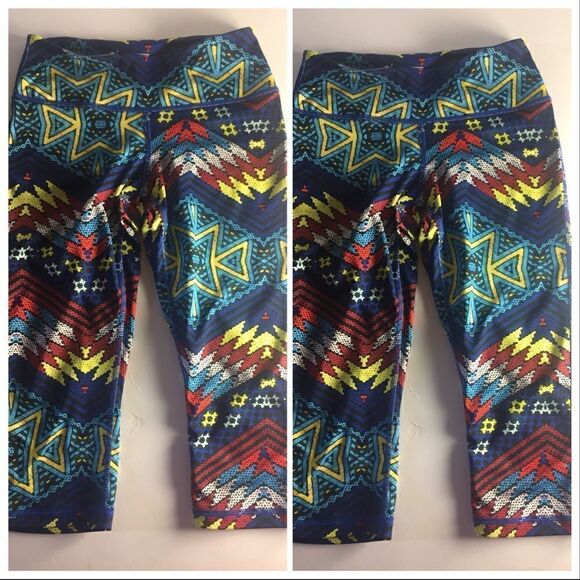 Z by Zella Multicolor Printed Stretch Capri - Picture 1 of 3